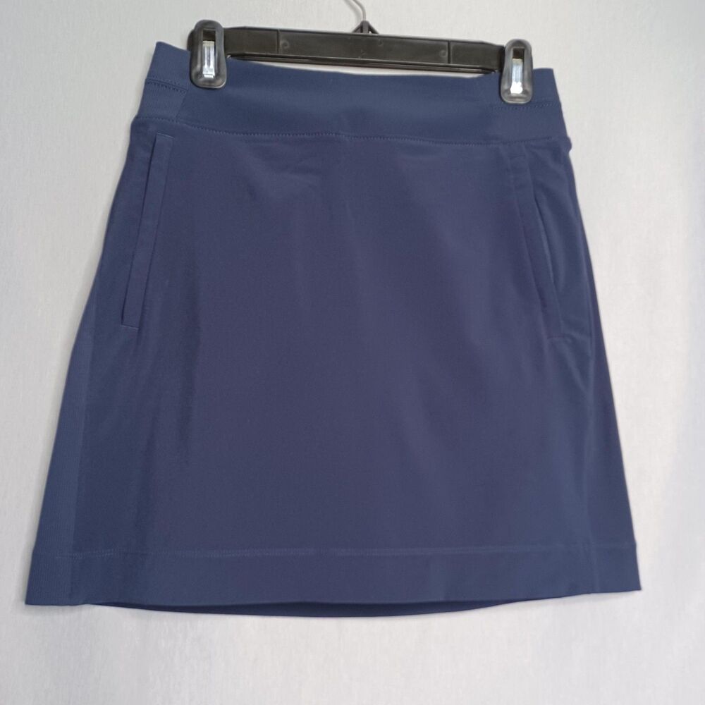 Athleta Skort Womens 2 Tall Blue Athletic Pull On Built In Shorts Pockets Golf